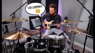 Playing Guitar And Drums Live Loop