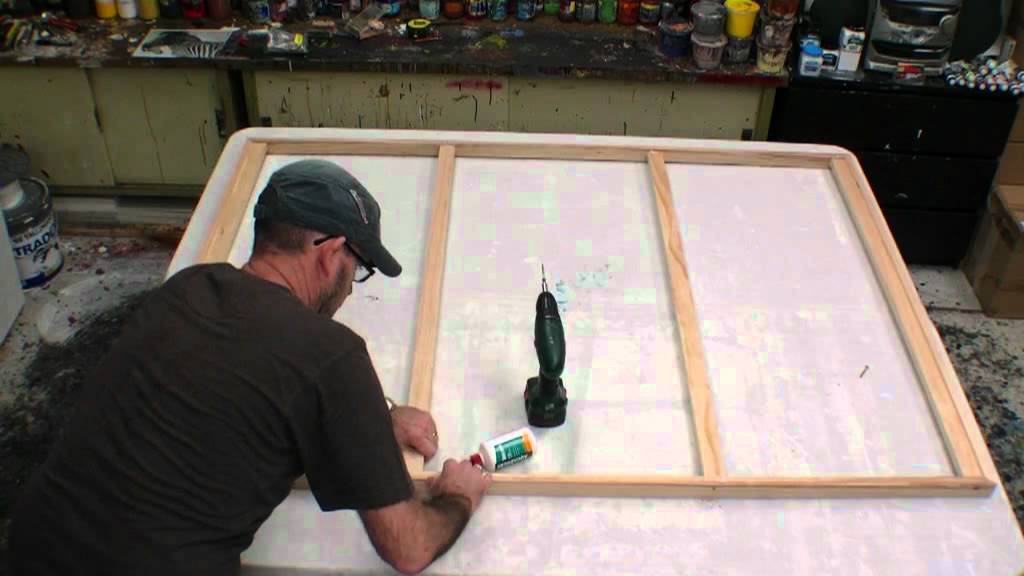 HOW TO MAKE A STRETCH CANVAS FREE LESSON Learn how to make a large canvas  art 