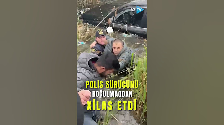 Polis sürücünü boğulmaqdan son anda xilas etdi