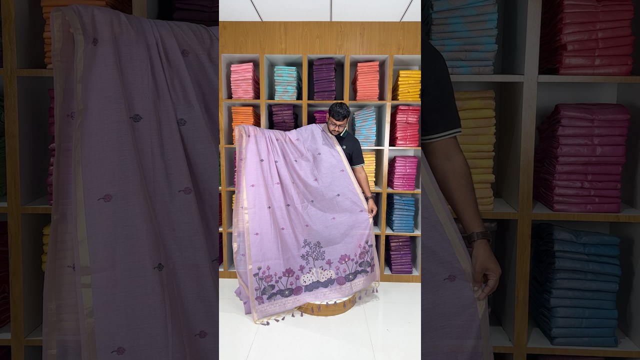 Soft Muga Cotton Pichwai Pallu Saree