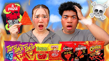 TRYING AND RATING EVERY SPICY CHIP! (FLAMIN