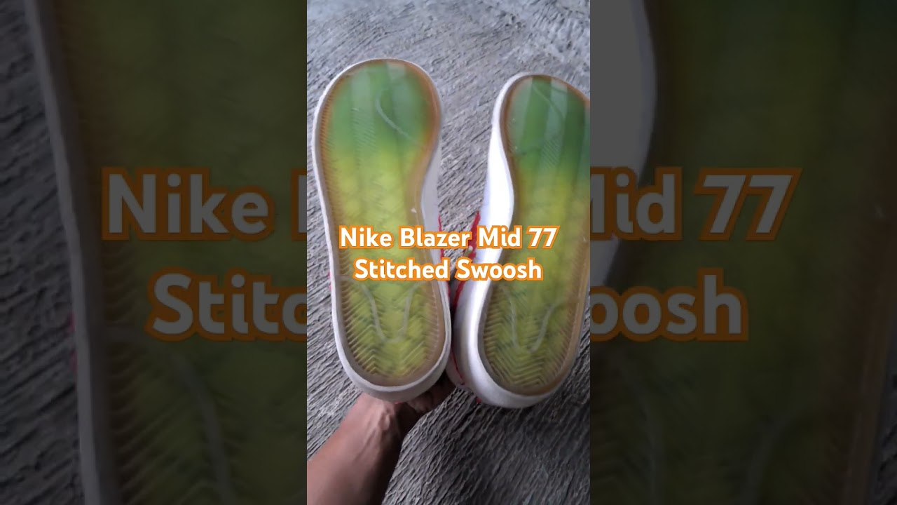 Nike Blazer Mid 77 Stitched Swoosh.  