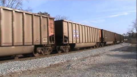 CSX northbound empty hopper train in Smyrna,GA
