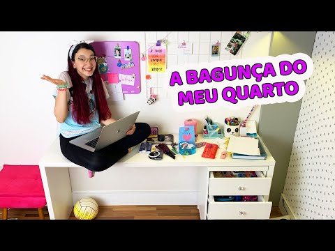 TUDO O QUE TENHO NA MINHA ESCRIVANINHA !! A BAGUNÇA DO MEU QUARTO | Luluca