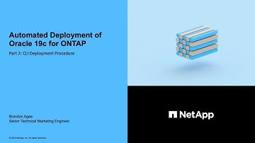 Automated Deployment of Oracle19c for ONTAP on NFS - Part 2