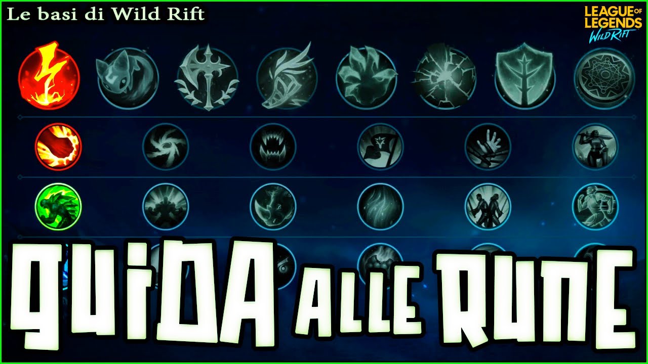 [ITA] TUTTE LE RUNE DI WILD RIFT 👌🔥 - LE BASI - League of Legends Wild ...