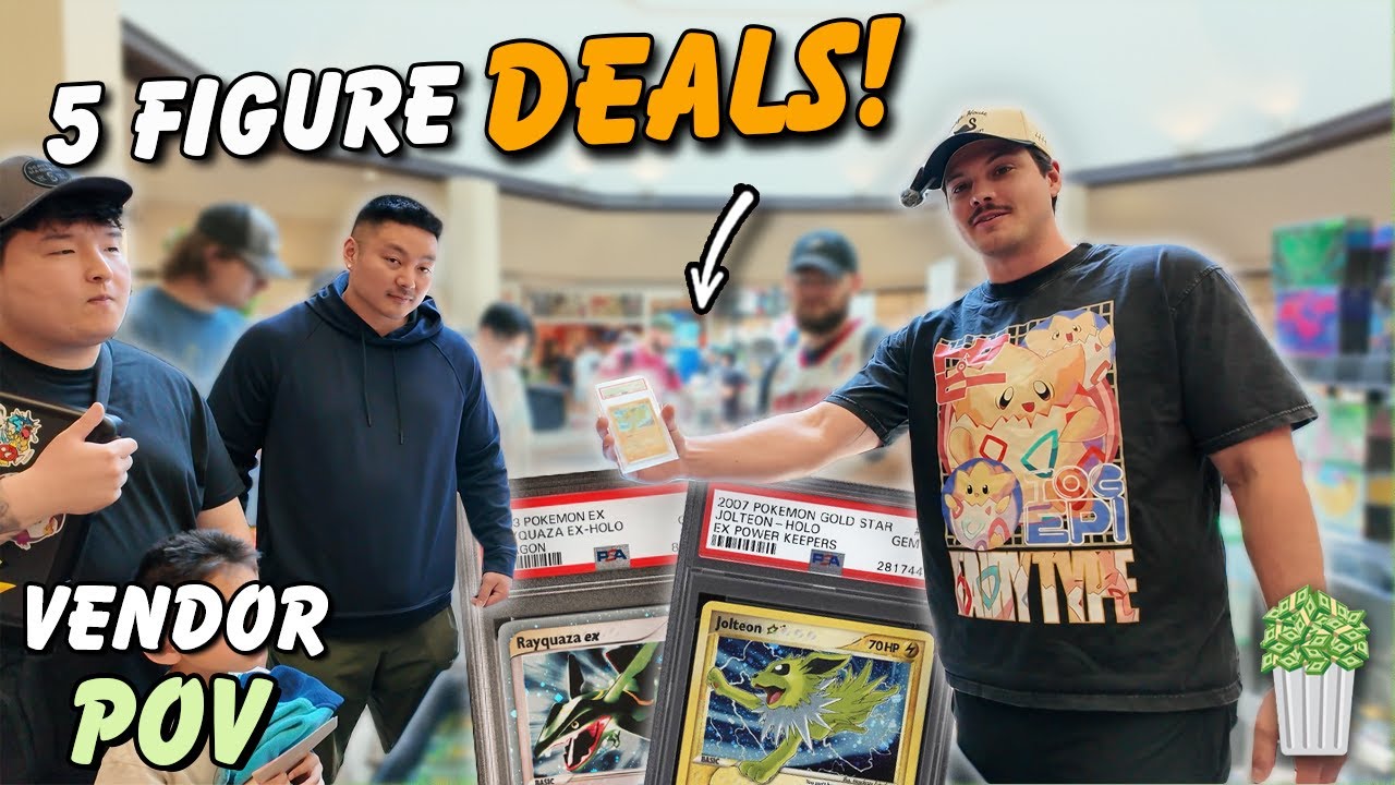 I Paid OVER COMPS For These GRAILS! Twin Oaks Pokemon Card Show Vendor POV Day 1!