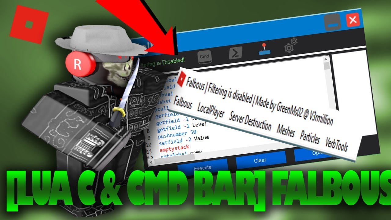 New Roblox Exploit Falbous V2 Working Toolbar Cmds Click - new free roblox hack rtfsplorer level 7 explorer op hack working 1