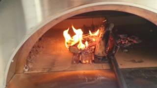 Accensione e cottura pizza con forno AgriEuro Cibus 80x60 Inox - YouTube