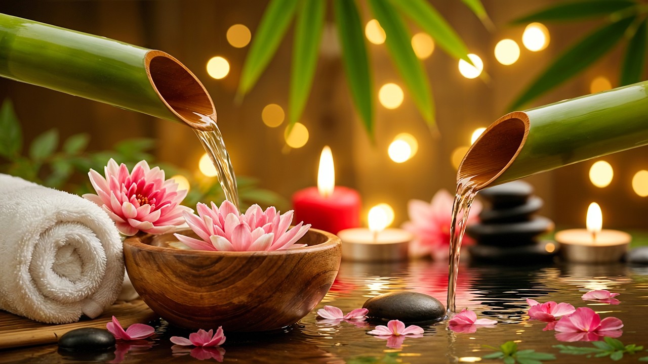 Relaxing Sleep Music 🌿 Calming Meditation, Soothing Water Sounds, Spa, Deep Sleep 😴