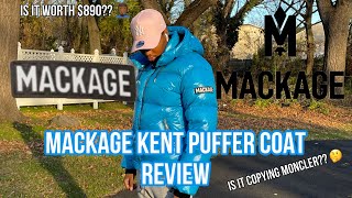 mackage blue puffer