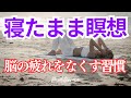 聴き流すだけ!【ぐっすり眠れる寝たまま瞑想】寝る前 脳の疲れをなくす習慣 今ここの自分に戻る 10分 マインドフルネス瞑想