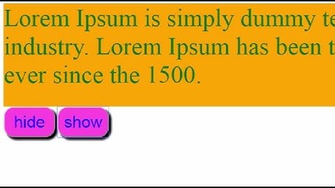 JQuery | show and hide  on mouse click  Tutorial | jquery show hide toggle