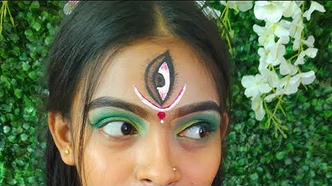 Ma durga 3rd eye makeup | Durga easy eye makeup | eye makeup tutorial step by step ||