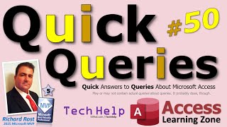 Microsoft Access Quick Queries #50:  Difference Between Form Controls and Fields in VBA Wealth
