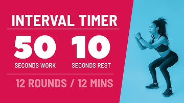 ⏱ 12-minute [50/10] HIIT Interval Timer