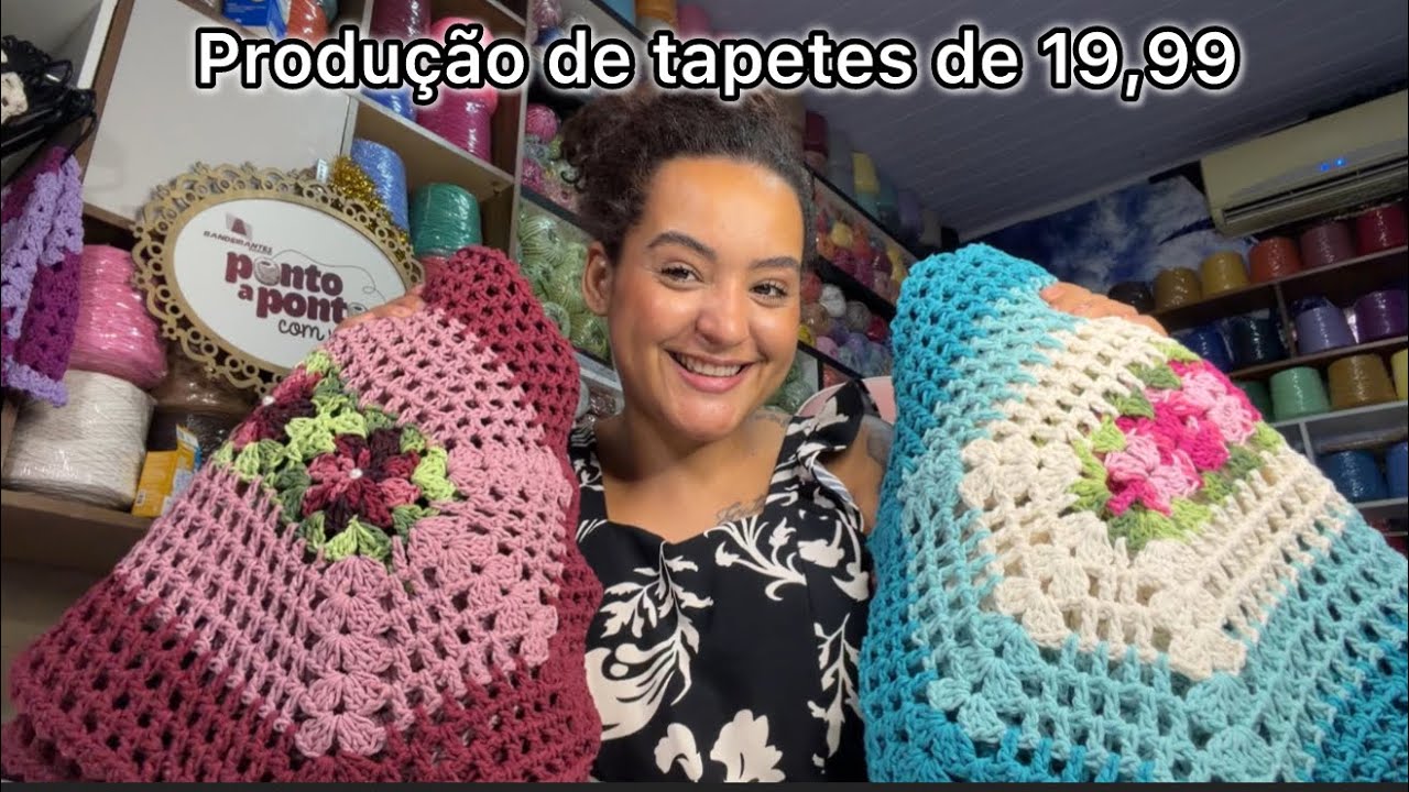 Produzi mais 5 tapetes em menos de 5 horas trabalhadas ❤️😍