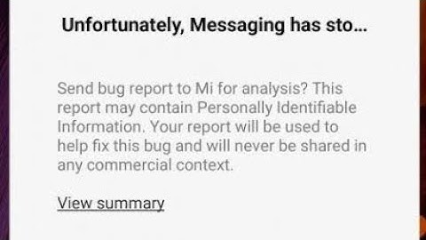 unfortunately messaging has stopped xiaomi redmi note 4 , 5 , 6