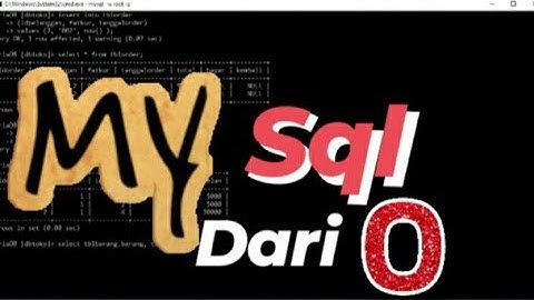 belajar mysql dari nol || (membuat database menggunakan CMD) Bagian penggunaan dasar @Farid