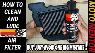 HOW TO CLEAN AND AVOID BIG MISTAKE WHILE CLEANING K&N AIR FILTERS (HINDI)