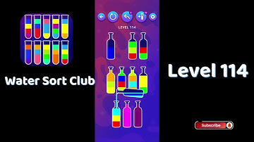 🎮 Water Sort Club Level 114 Walkthrough | Fun Liquid Sorting Game 💧 | SolutionGuruji