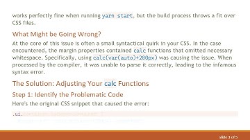 Solving the yarn build Error: Understanding CSS Syntax Issues in React Projects
