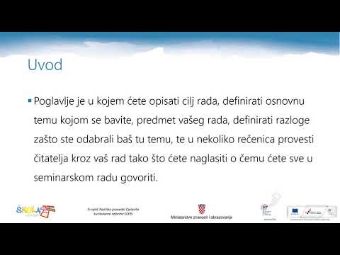 Upute za izradu seminarskog rada