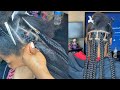 Large Knotless Box Braids | Brick Parting