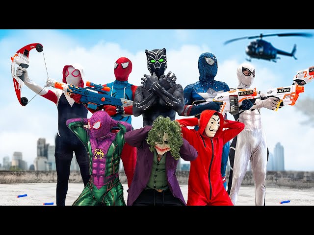 TEAM SPIDER-MAN vs BAD GUY TEAM In Real Life | LIVE ACTION STORY 12 ( All Action ) class=
