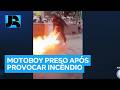 RJ: motoboy derrama combustível em posto e é preso após provocar incêndio