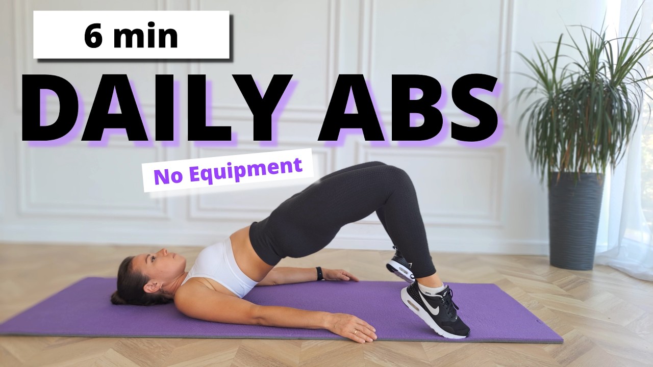 6 MIN DAILY ABS Workout / Home Workout / No Equipment - YouTube