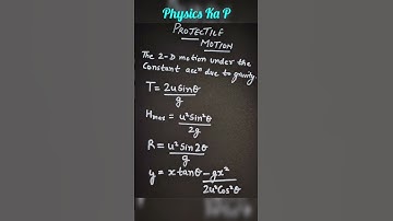 All About Projectile Motion | Important Formulas | #shorts #youtubeshorts #physics #neet #jee