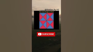 Can you find how many triangles are there #shorts #riddles #subscribe #brainteaser