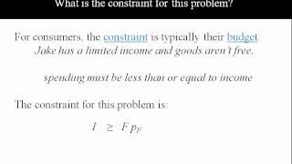 Econ - Setting Up a Consumer Choice Problem (LBD 1.2)