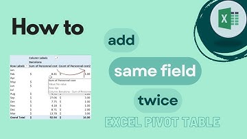Excel Pivot Table: How to Add the Same Field Twice
