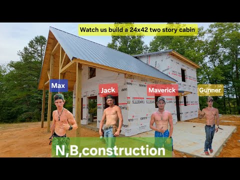 Watch us build a beautiful 24x42 2 story a frame cabin.