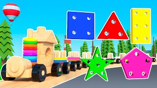 Shapes Express: Fun 3D Adventure in Toy Town! Numbers for Kids 🚂🎨