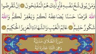 64- Surah At-Taghabun - Mishary Rashid Al Alafasy - Arabic translation HD