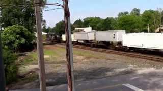 Westbound Intermodal Lead By NS 9964 Thunders Through Cheaterton