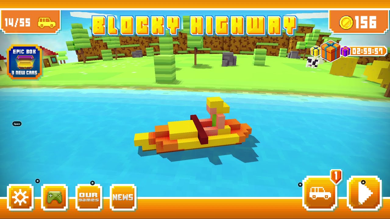 BLOCKY HIGHWAY : TRAFFIC RACING ( LEVEL 66 ) ANDROID GAMEPLAY - YouTube