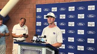 John Harbaugh describes risk reward of deciding to play Jaxson Dart starters or not in preseason