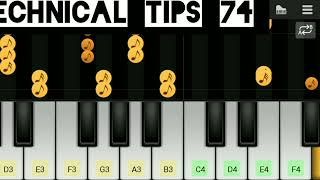 Bam Digi Digi Bam Bam Song piano tutorial. very 1st #Rythm. Mobile piano play Tuitorial screenshot 5