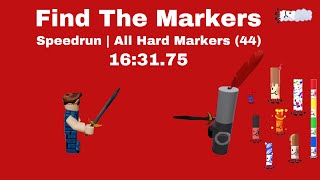 All Hard Markers (44) Mobile Speedrun | 16:31.75 | Find The Markers