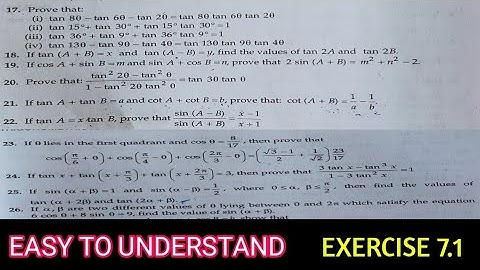 class 11 maths | trigonometric ratios of compound angles | trigonometry class 11 | rd sharma ex 7.1