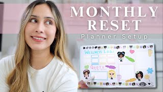 MONTHLY RESET | goal setting, planner set up, monthly overview