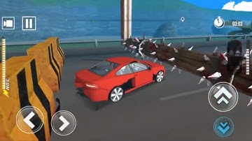 DEADLY RACE #3 Speed Red Car Bumps Challenge 3d Gameplay Android IOS by GimalJoke