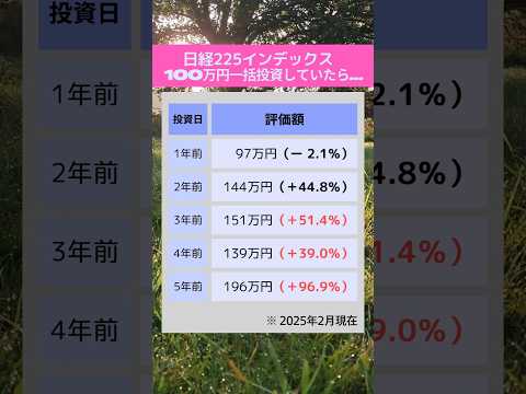 日経225一括投資していたら… #新nisa #投資 #投資信託 #お金の勉強 #お金の知識 #日経