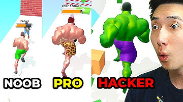 NOOB vs PRO vs HACKER in Muscle Rush