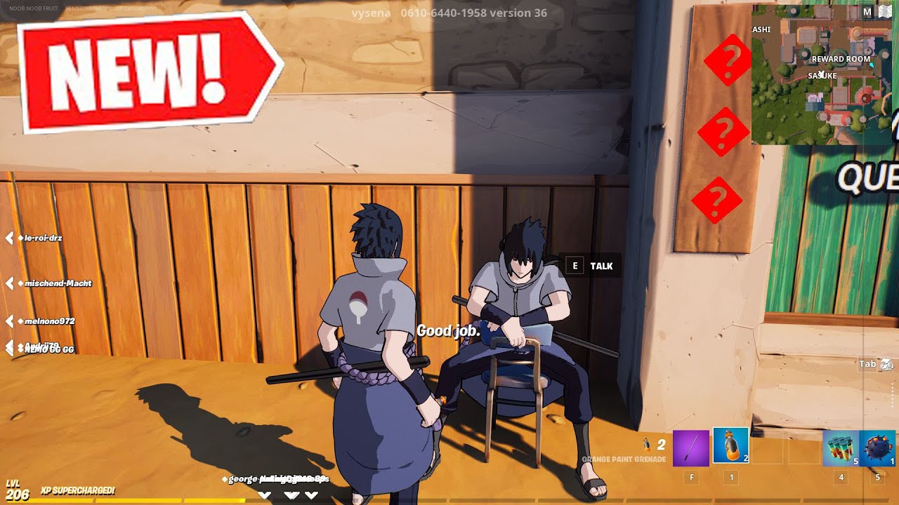 Sasuke S Mission Clues Locations In Hidden Leaf Village Adventure Fortnite Creative Hub Quest 4 Youtube