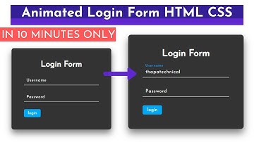 Responsive Animated Login Form using HTML & CSS in Hindi